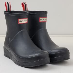 Hunter Short Black Rain Boots Sz 7